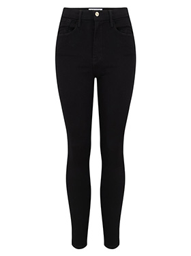 FRAME - Ali High Rise Cigarette Jean in Noir