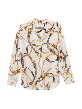 L’AGENCE - Nina Blouse in Ivory and Driftwood