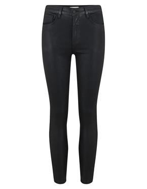L'AGENCE - Margot Skinny Coated Jean in Black