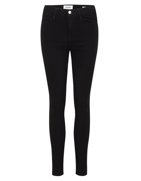 FRAME - Le High Skinny Sateen Jean in Noir