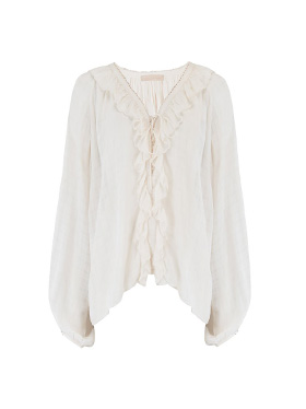 VANESSA BRUNO - Nelio Ruffle Blouse in Ivory
