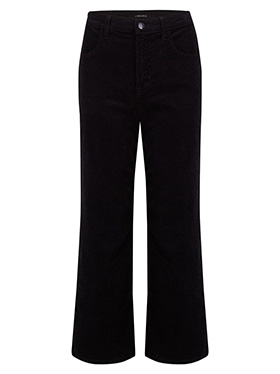 J BRAND JEANS - Joan Wide Leg Cropped Jean in Black Corduroy