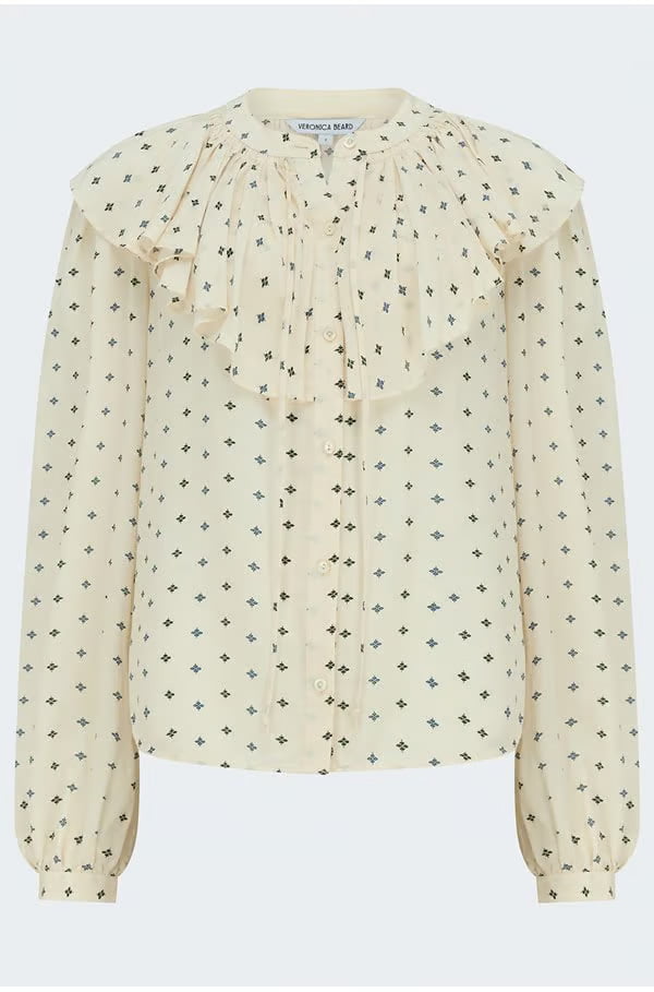 gomez blouse in ecru multi