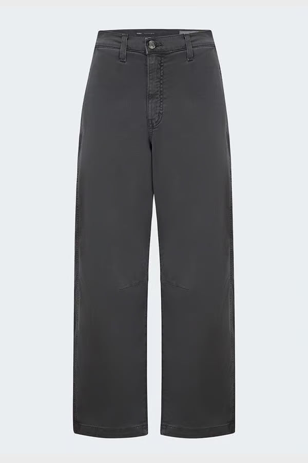 Fiona High Rise Barrel Trouser In Sulfur Misty Grey