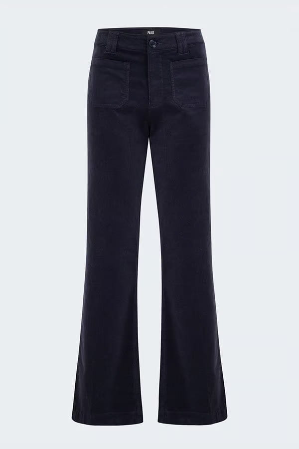 Leenah Wide Jean With Patch Pockets In Deep Anchor Cord