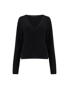 360 CASHMERE - Wendi V-Neck Jumper In Black