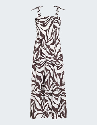 Rianne Midi Dress In Javelina Animal