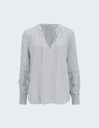 Caterina Blouse In Bergen Stripe
