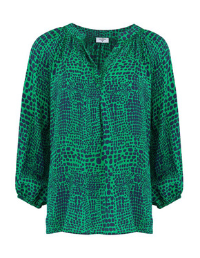 MERCY DELTA - Clevedon Blouse in Jungle Green