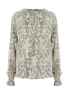 LILY & LIONEL - Exclusive Florence Shirt in Sage Snake