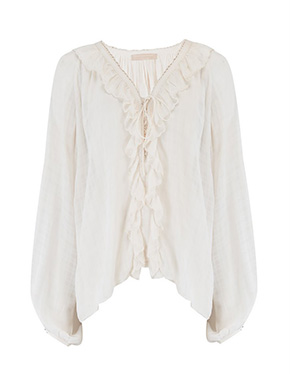 VANESSA BRUNO - Nelio Ruffle Blouse in Ivory
