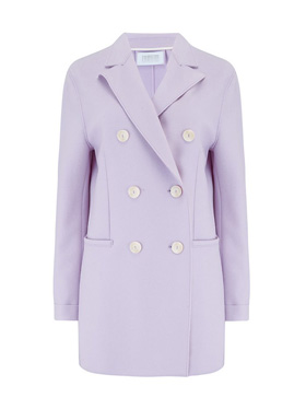 HARRIS WHARF LONDON - Long Double Breasted Blazer in Lavender