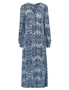 LILY & LIONEL - Wren Long Sleeve Dress in Navy Animal