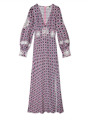 RIXO - Dada Midi Dress in Check Floral