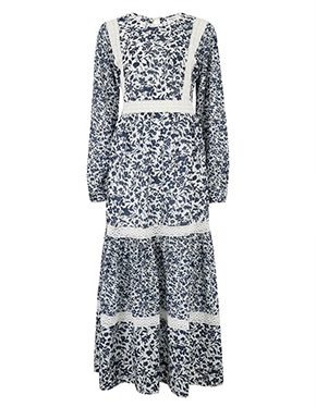 LILY & LIONEL - Lara Dress in White Navy Blossom