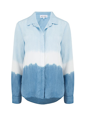 BELLA DAHL - Classic Hipster Shirt in Sky Blue